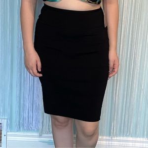 LeChateau Bodycon Ribbed Black Skirt Size XXS